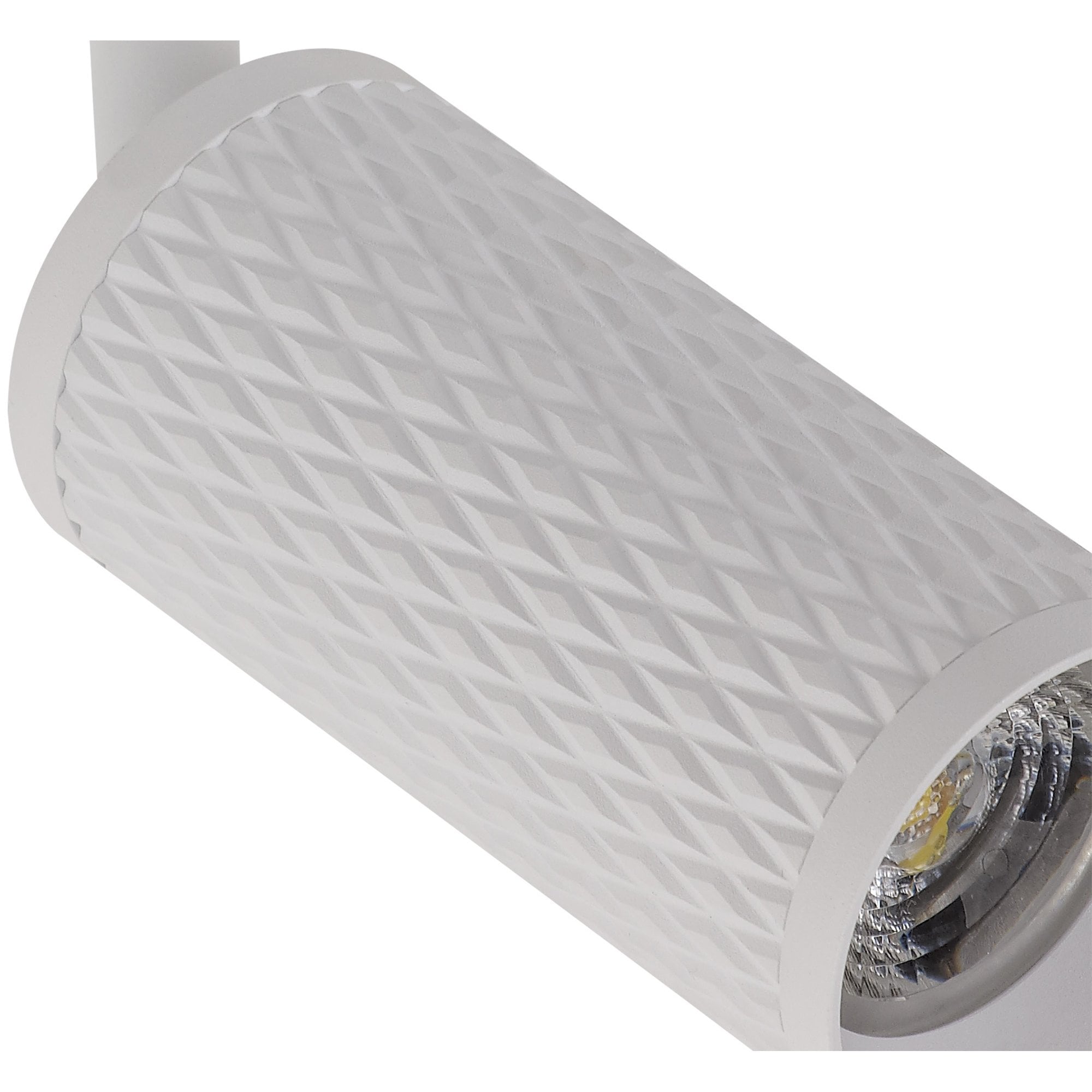 NLK01829 Stockholm 1 Light Track Spot Light Sand White/Acrylic Ring