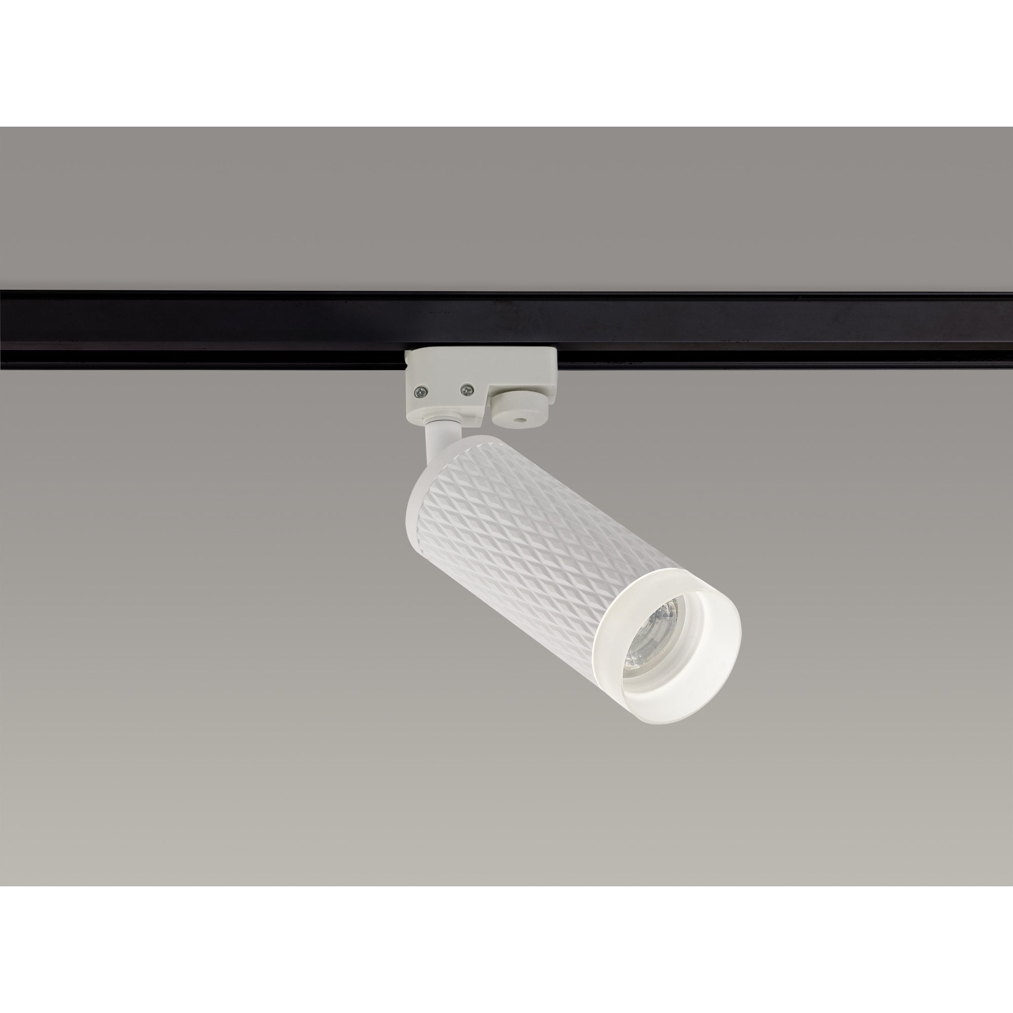 NLK01829 Stockholm 1 Light Track Spot Light Sand White/Acrylic Ring