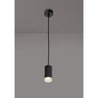 NLK01859 Stockholm 1 Light 11cm Pendant  Light Sand Black/Acrylic Ring
