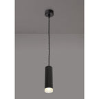 NLK01869 Stockholm 1 Light 20cm Pendant  Light Sand Black/Acrylic Ring