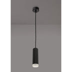 NLK01869 Stockholm 1 Light 20cm Pendant  Light Sand Black/Acrylic Ring