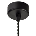 NLK01879 Stockholm 1 Light 30cm Pendant  Light Sand Black/Acrylic Ring