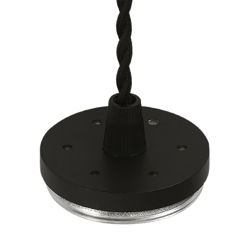 NLK01879 Stockholm 1 Light 30cm Pendant  Light Sand Black/Acrylic Ring