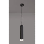 NLK01879 Stockholm 1 Light 30cm Pendant  Light Sand Black/Acrylic Ring