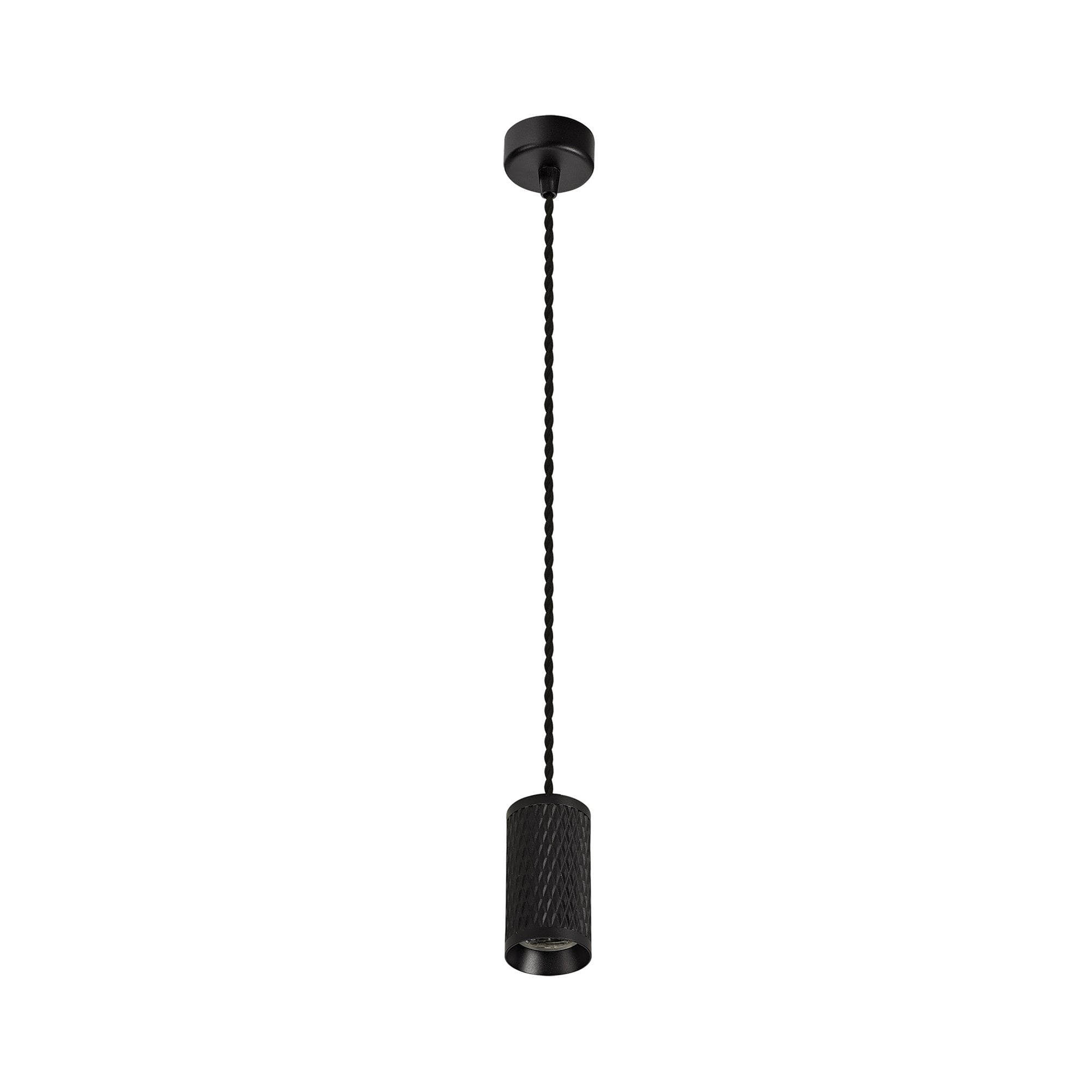 NLK01889 Stockholm 1 Light 11cm Pendant  Light Sand Black