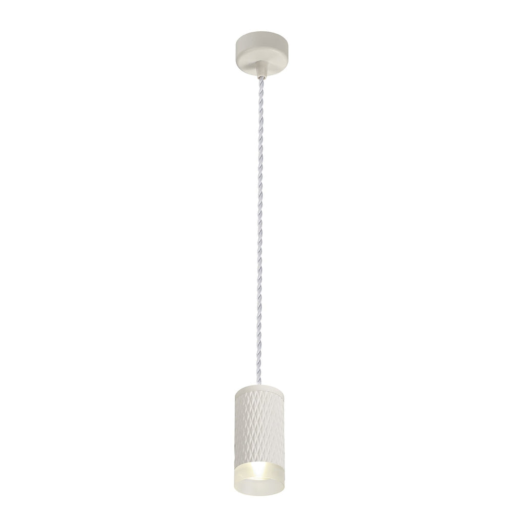 NLK01919 Stockholm 1 Light 11cm Pendant  Light Sand White/Acrylic Ring