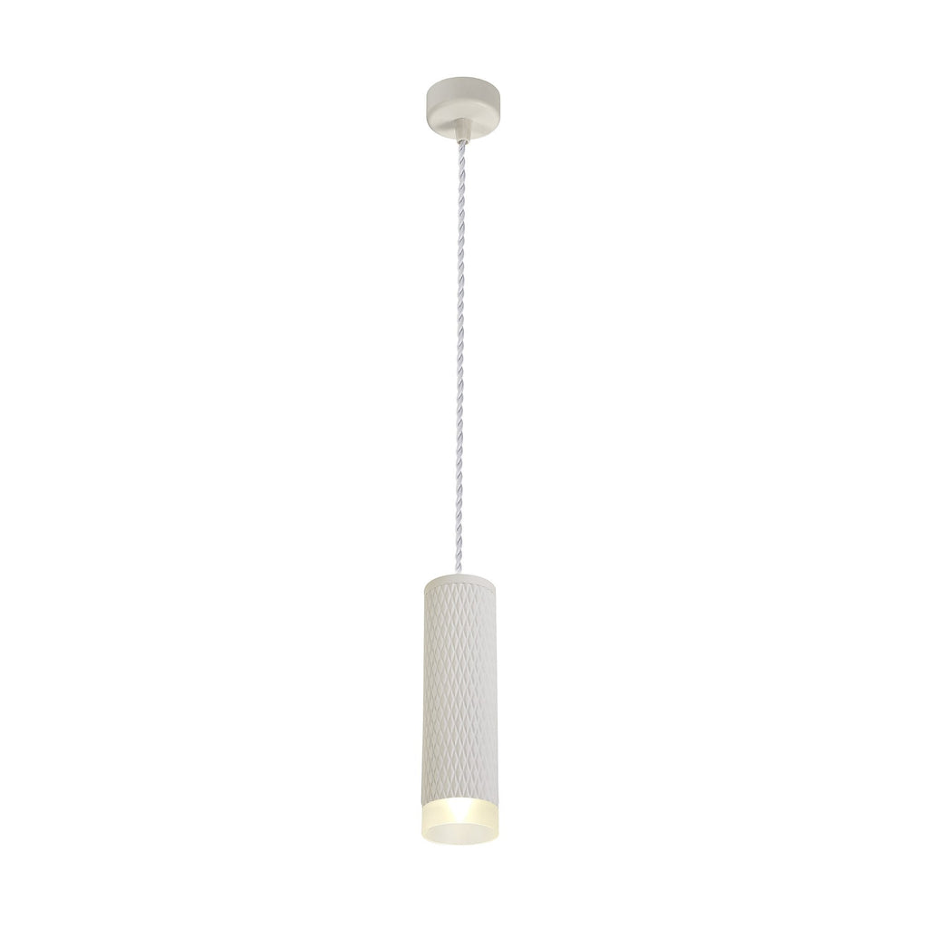 NLK01929 Stockholm 1 Light 20cm Pendant  Light Sand White/Acrylic Ring