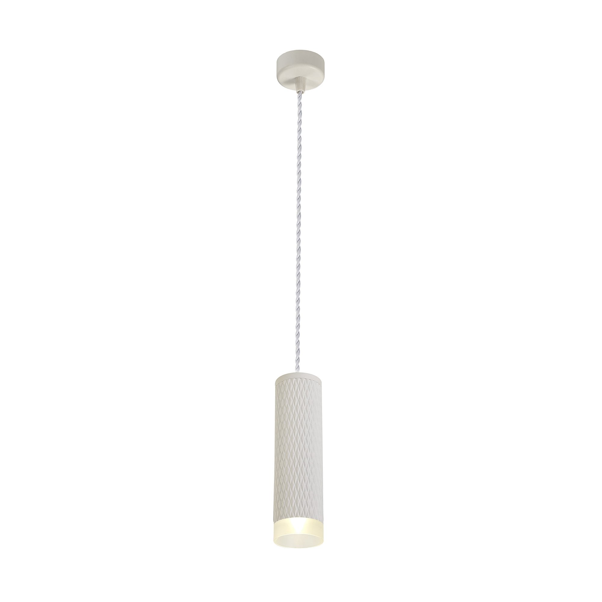 NLK01929 Stockholm 1 Light 20cm Pendant  Light Sand White/Acrylic Ring