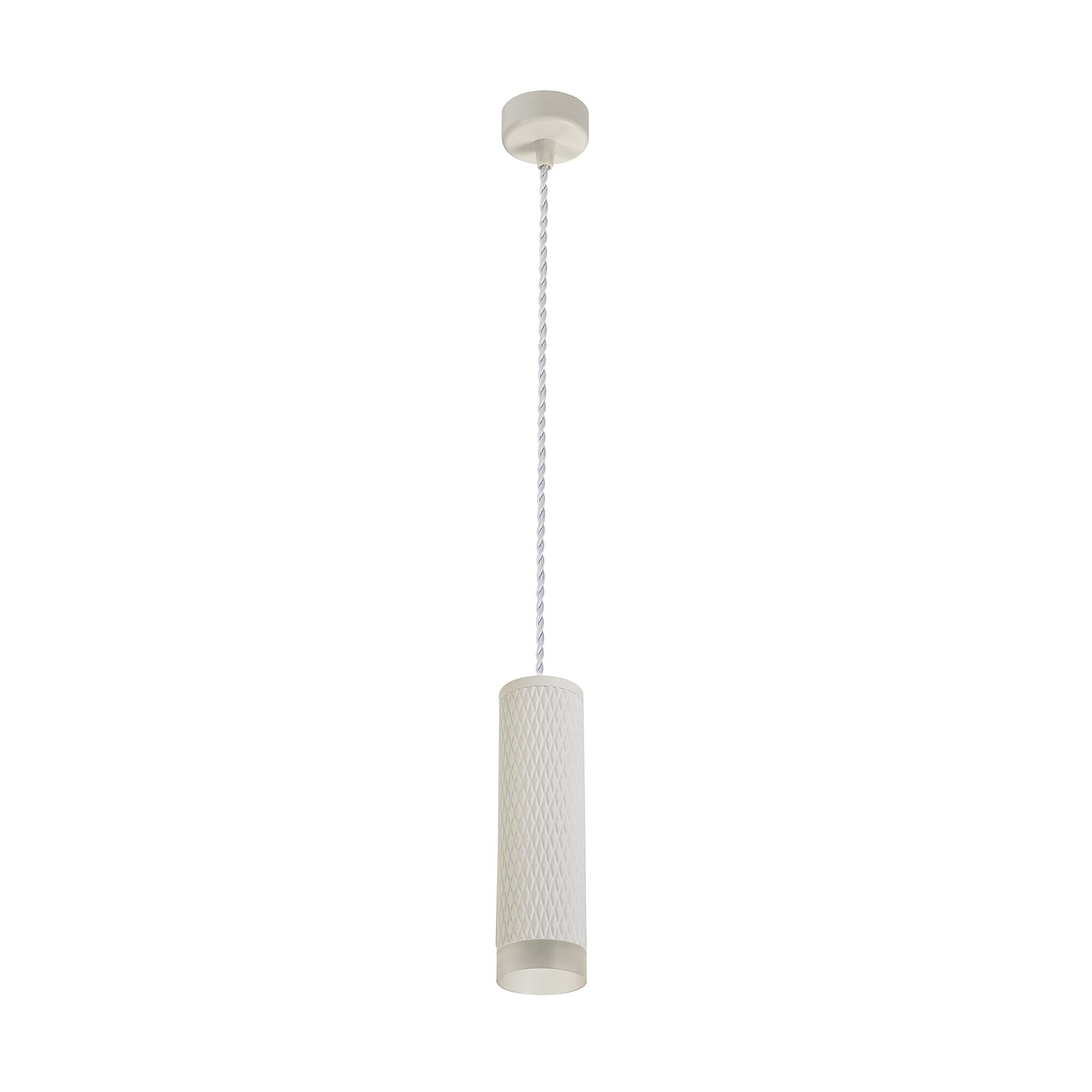 NLK01929 Stockholm 1 Light 20cm Pendant  Light Sand White/Acrylic Ring