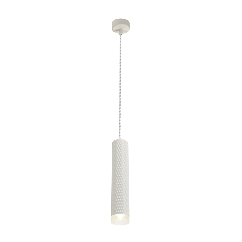 NLK01939 Stockholm 1 Light 30cm Pendant  Light Sand White/Acrylic Ring