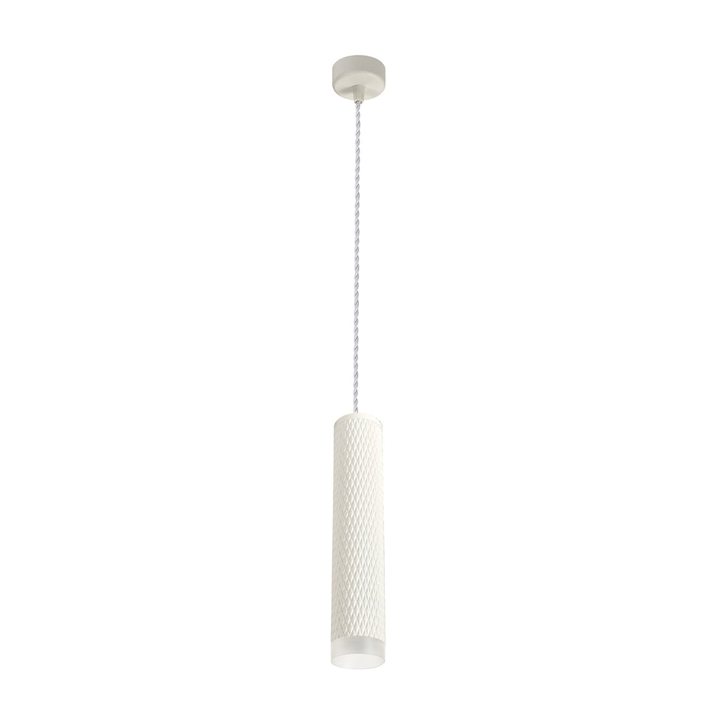 NLK01939 Stockholm 1 Light 30cm Pendant  Light Sand White/Acrylic Ring