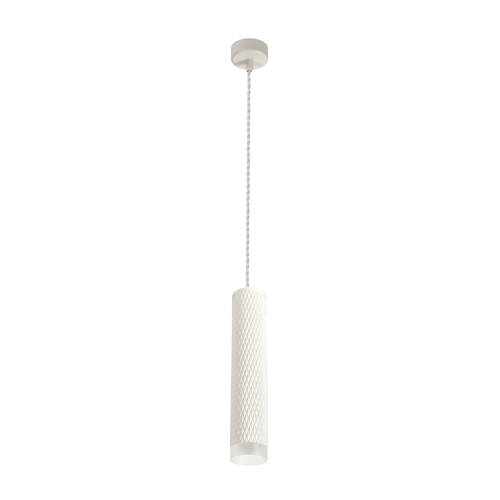 NLK01939 Stockholm 1 Light 30cm Pendant  Light Sand White/Acrylic Ring