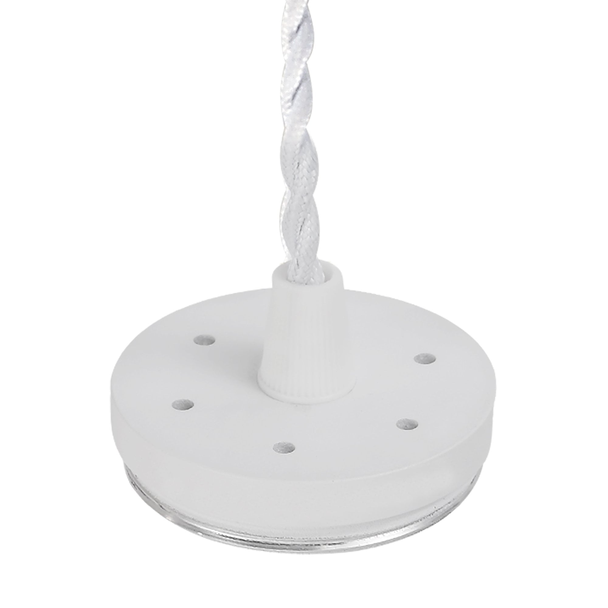 NLK01939 Stockholm 1 Light 30cm Pendant  Light Sand White/Acrylic Ring