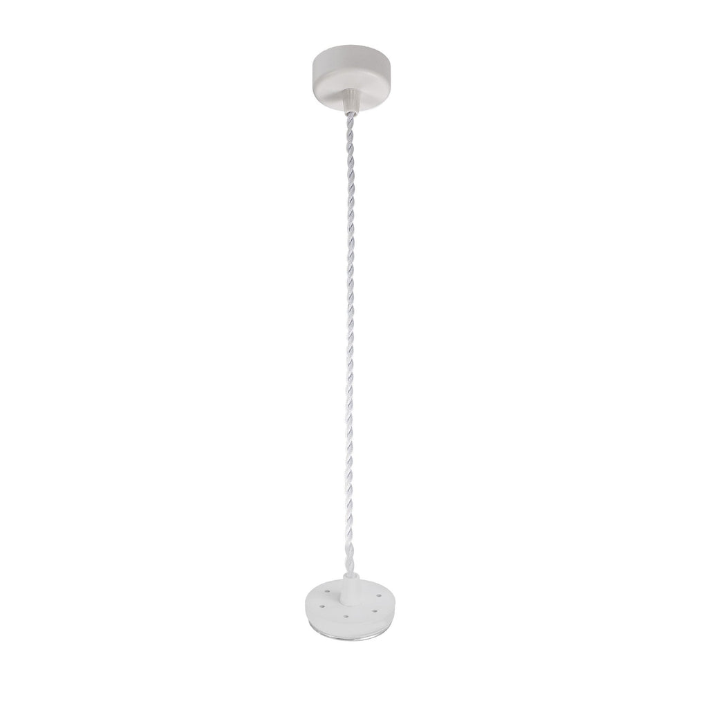 NLK01939 Stockholm 1 Light 30cm Pendant  Light Sand White/Acrylic Ring