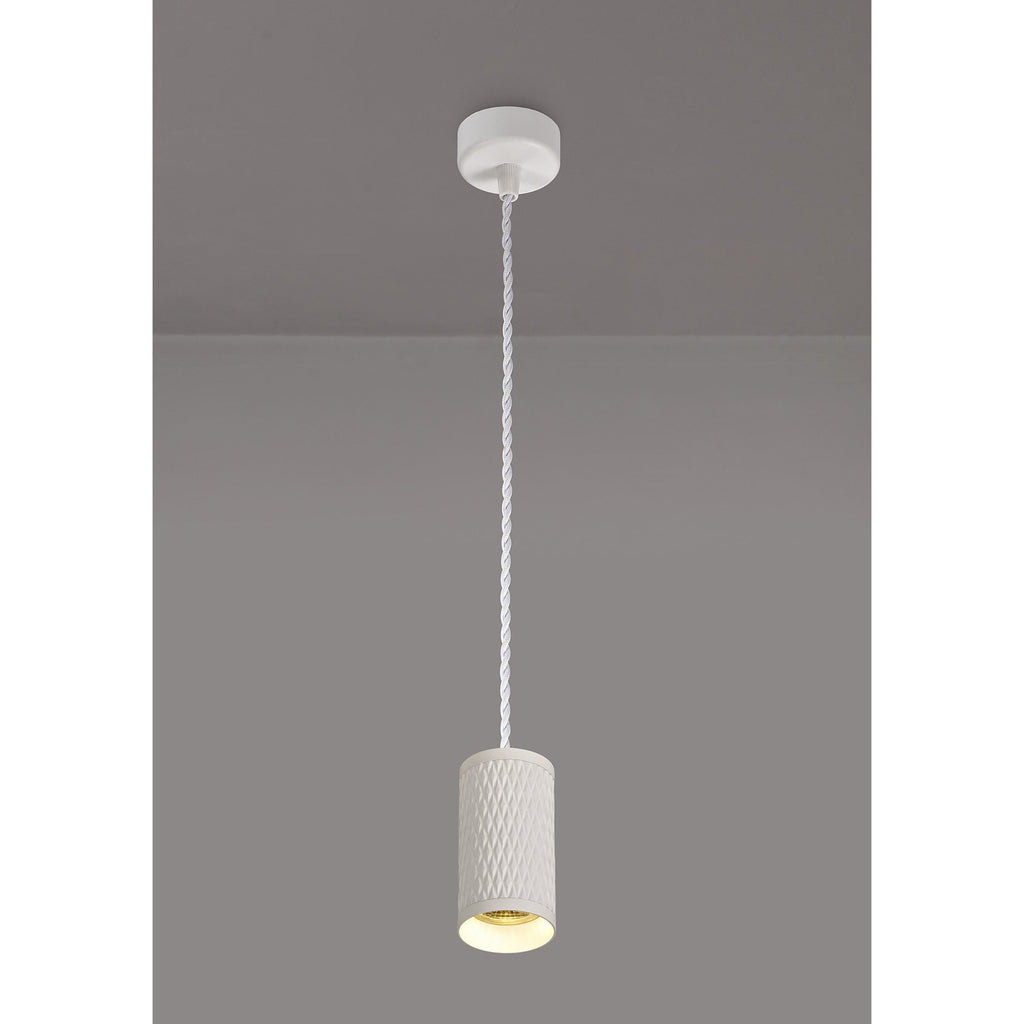 NLK01949 Stockholm  1 Light 11cm Pendant  Light Sand White