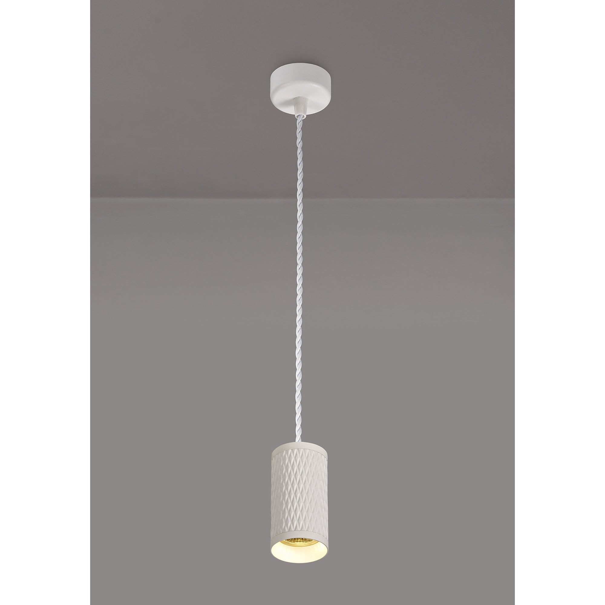 NLK01949 Stockholm  1 Light 11cm Pendant  Light Sand White