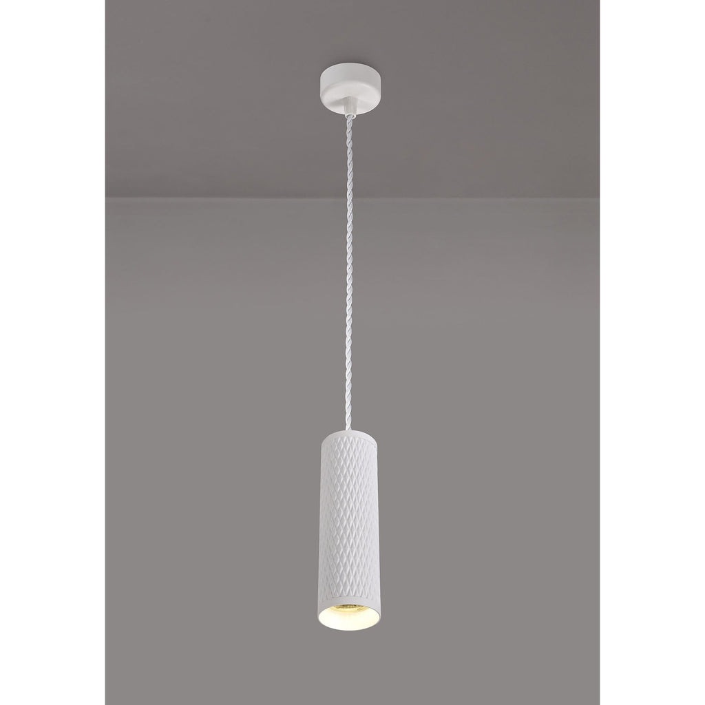 NLK01959 Stockholm 1 Light 20cm Pendant  Light Sand White