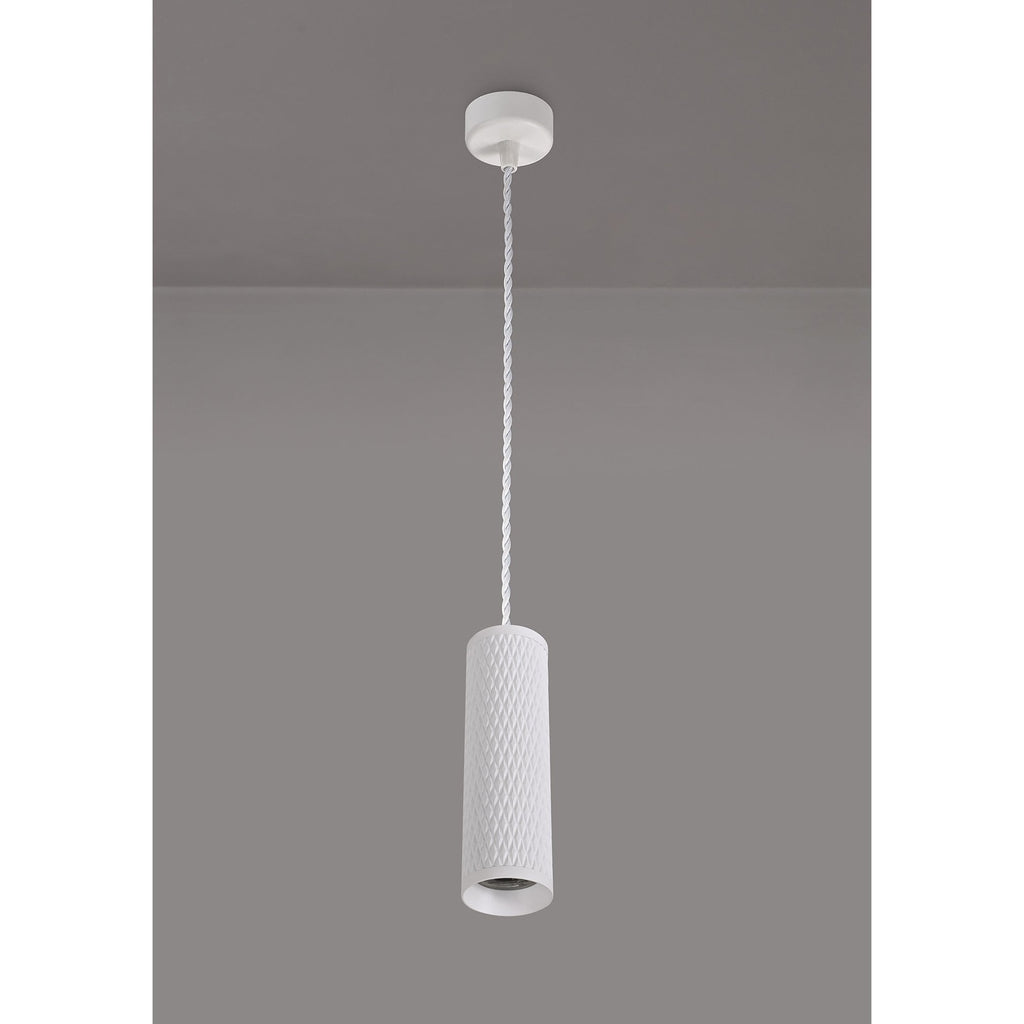 NLK01959 Stockholm 1 Light 20cm Pendant  Light Sand White