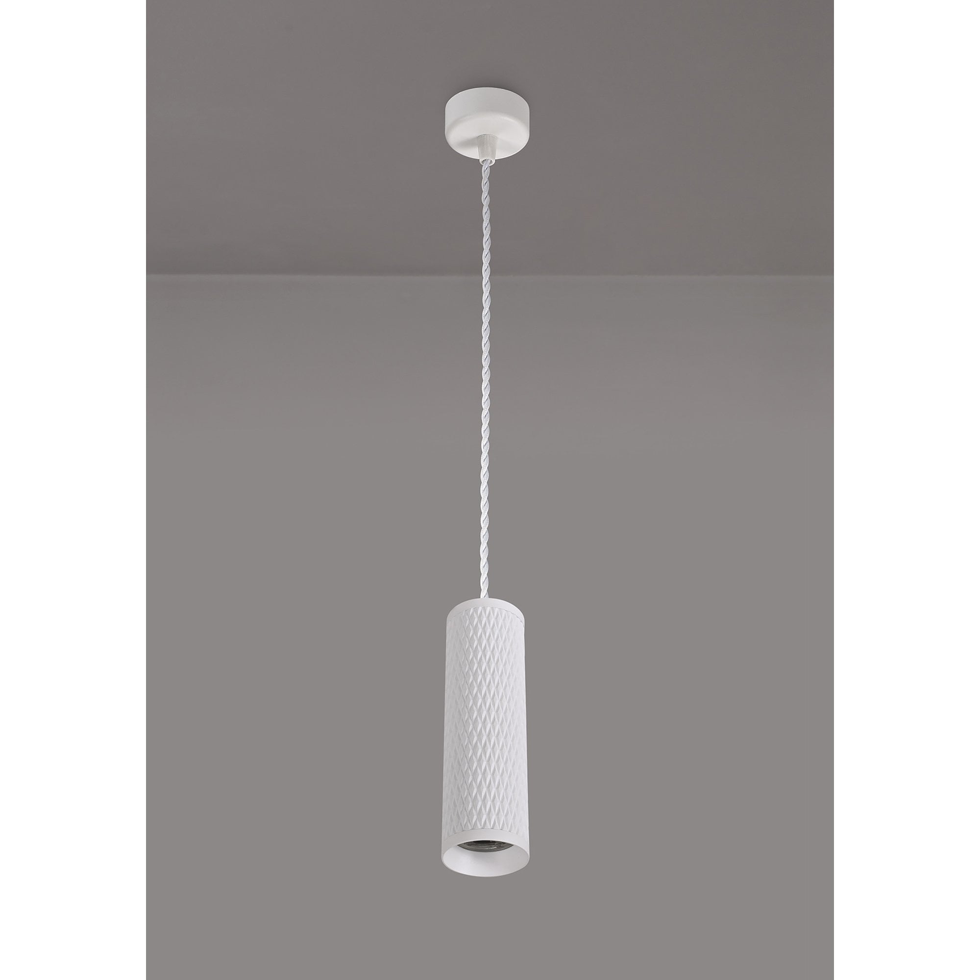 NLK01959 Stockholm 1 Light 20cm Pendant  Light Sand White