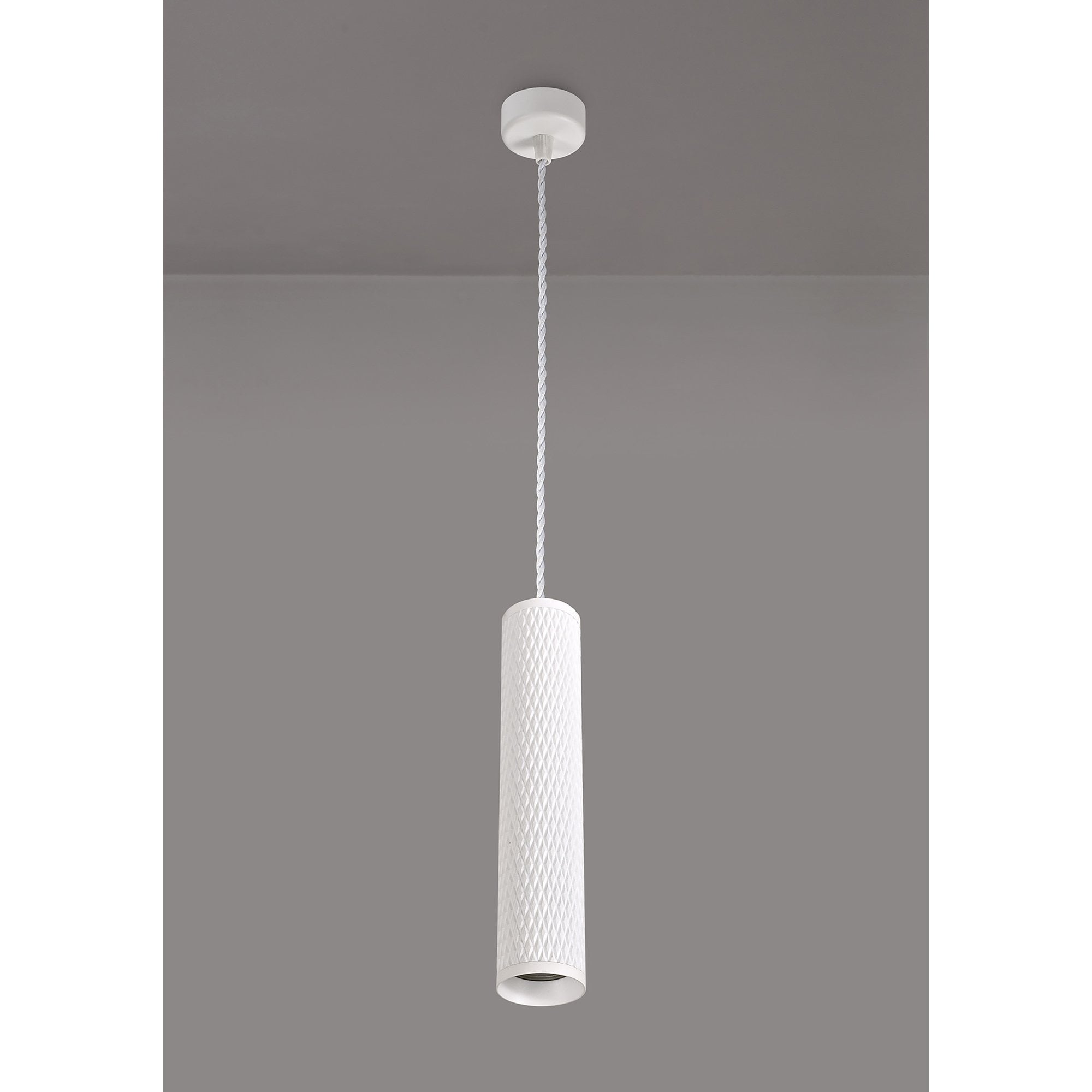 NLK01969 Stockholm 1 Light 30cm Pendant  Light Sand White