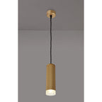 NLK01989 Stockholm 1 Light 20cm Pendant  Light Champagne Gold/Acrylic Ring