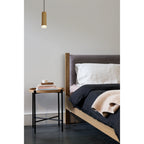 NLK01989 Stockholm 1 Light 20cm Pendant  Light Champagne Gold/Acrylic Ring