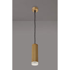 NLK01989 Stockholm 1 Light 20cm Pendant  Light Champagne Gold/Acrylic Ring