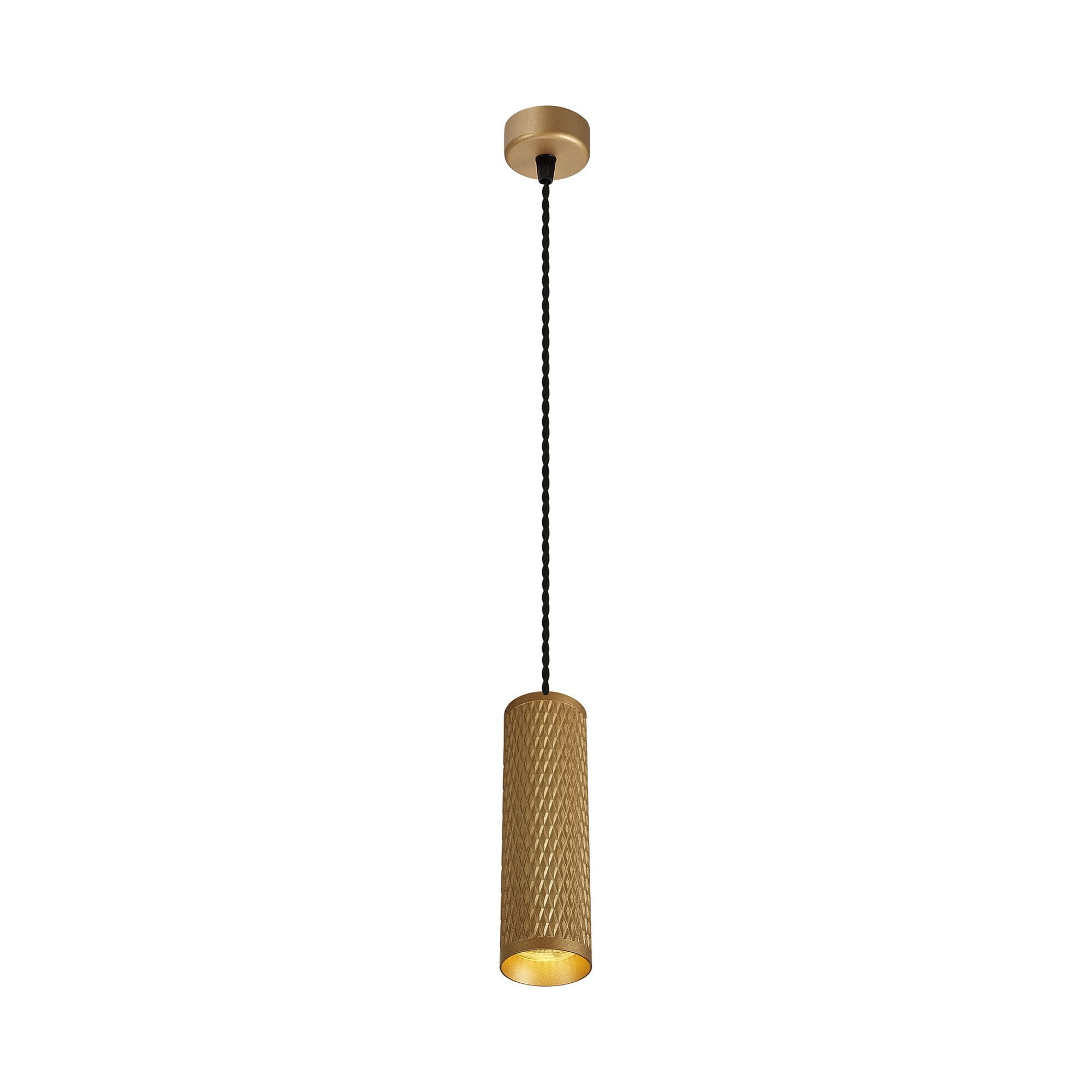 NLK02019 Stockholm 1 Light 20cm Pendant  Light Champagne Gold