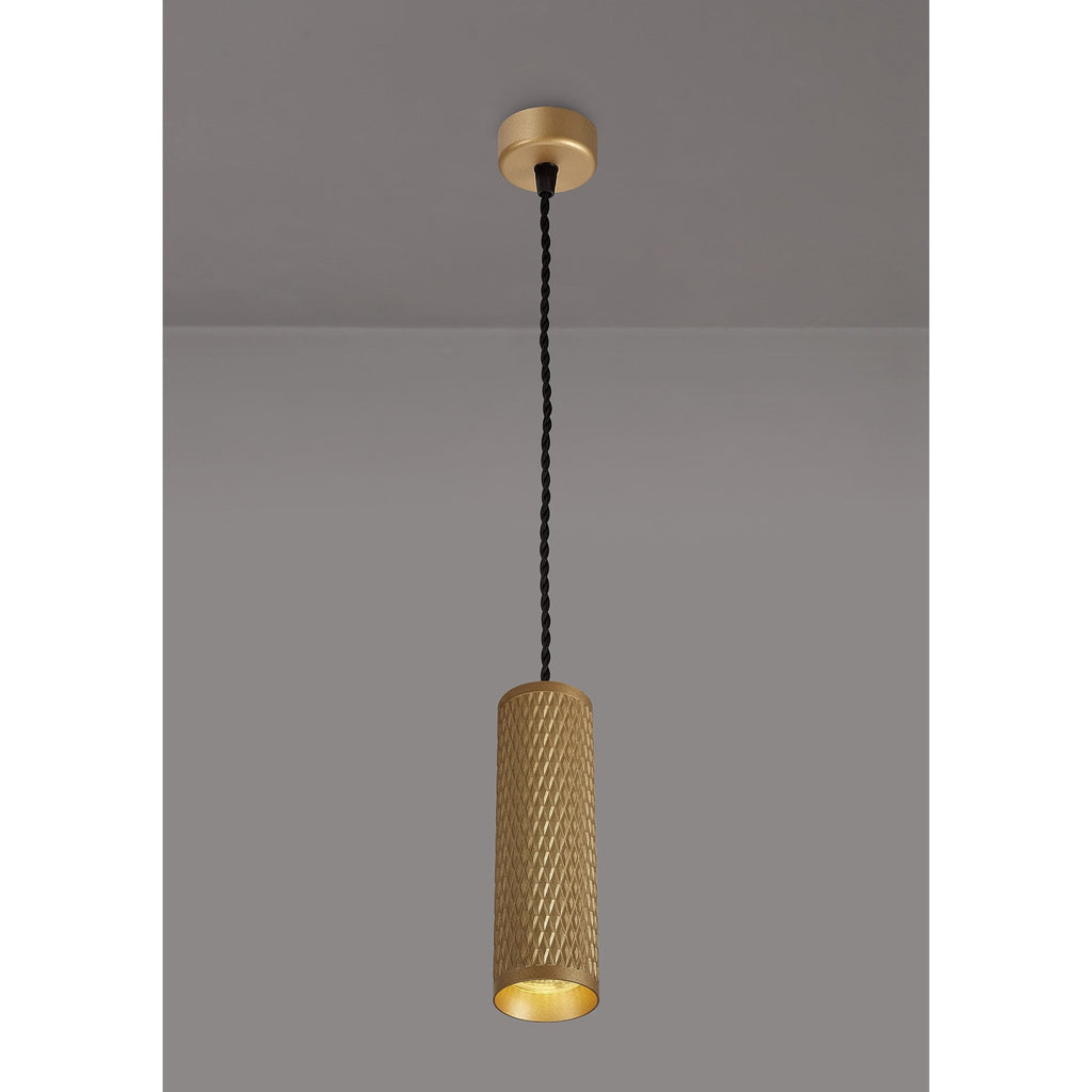 NLK02019 Stockholm 1 Light 20cm Pendant  Light Champagne Gold
