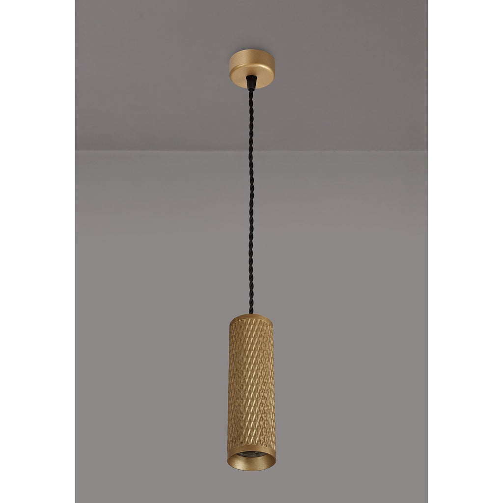 NLK02019 Stockholm 1 Light 20cm Pendant  Light Champagne Gold