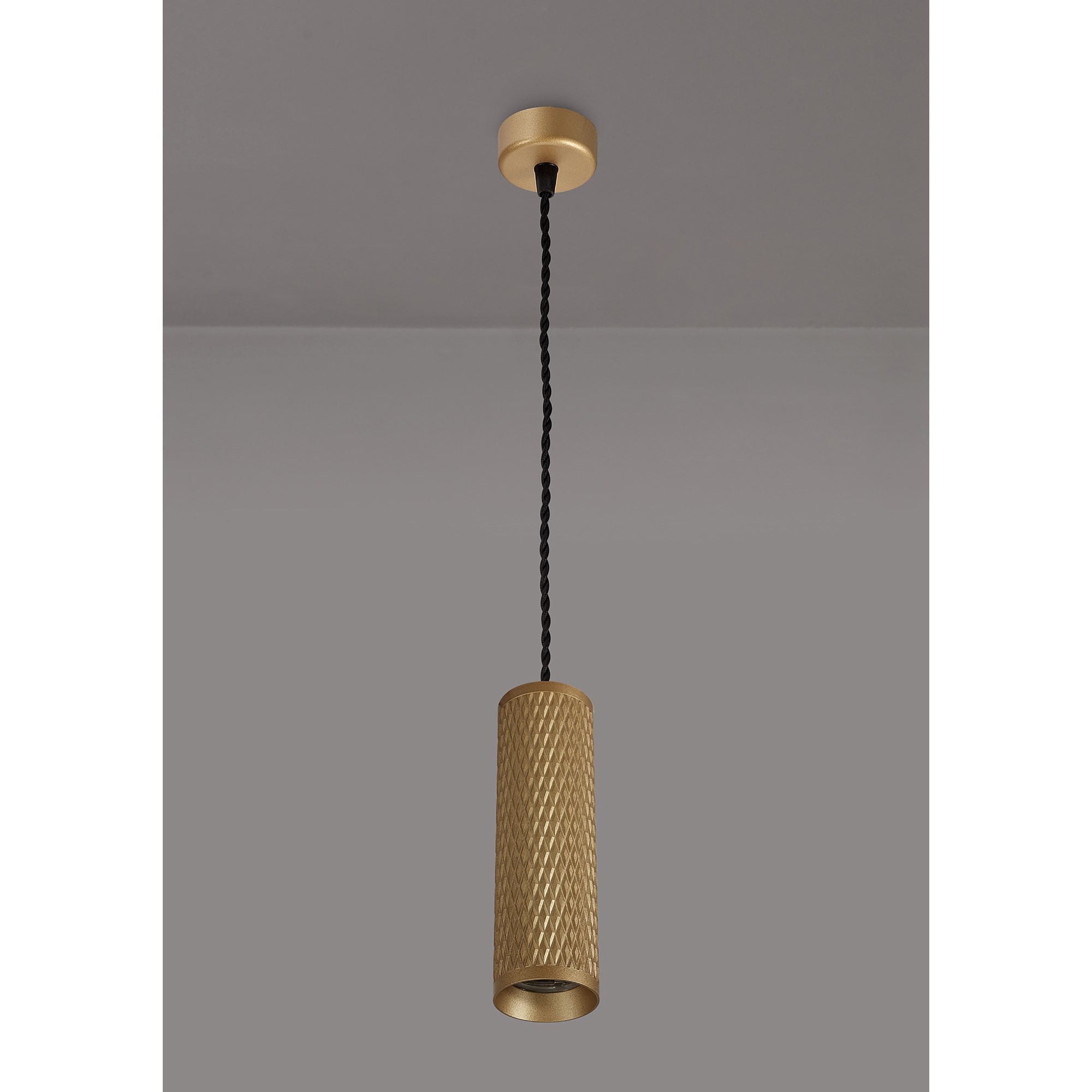 NLK02019 Stockholm 1 Light 20cm Pendant  Light Champagne Gold