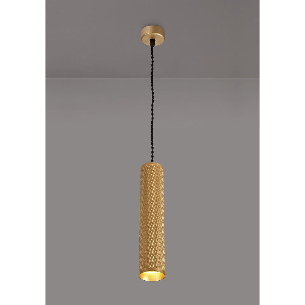 NLK02029 Stockholm 1 Light 30cm Pendant  Light Champagne Gold