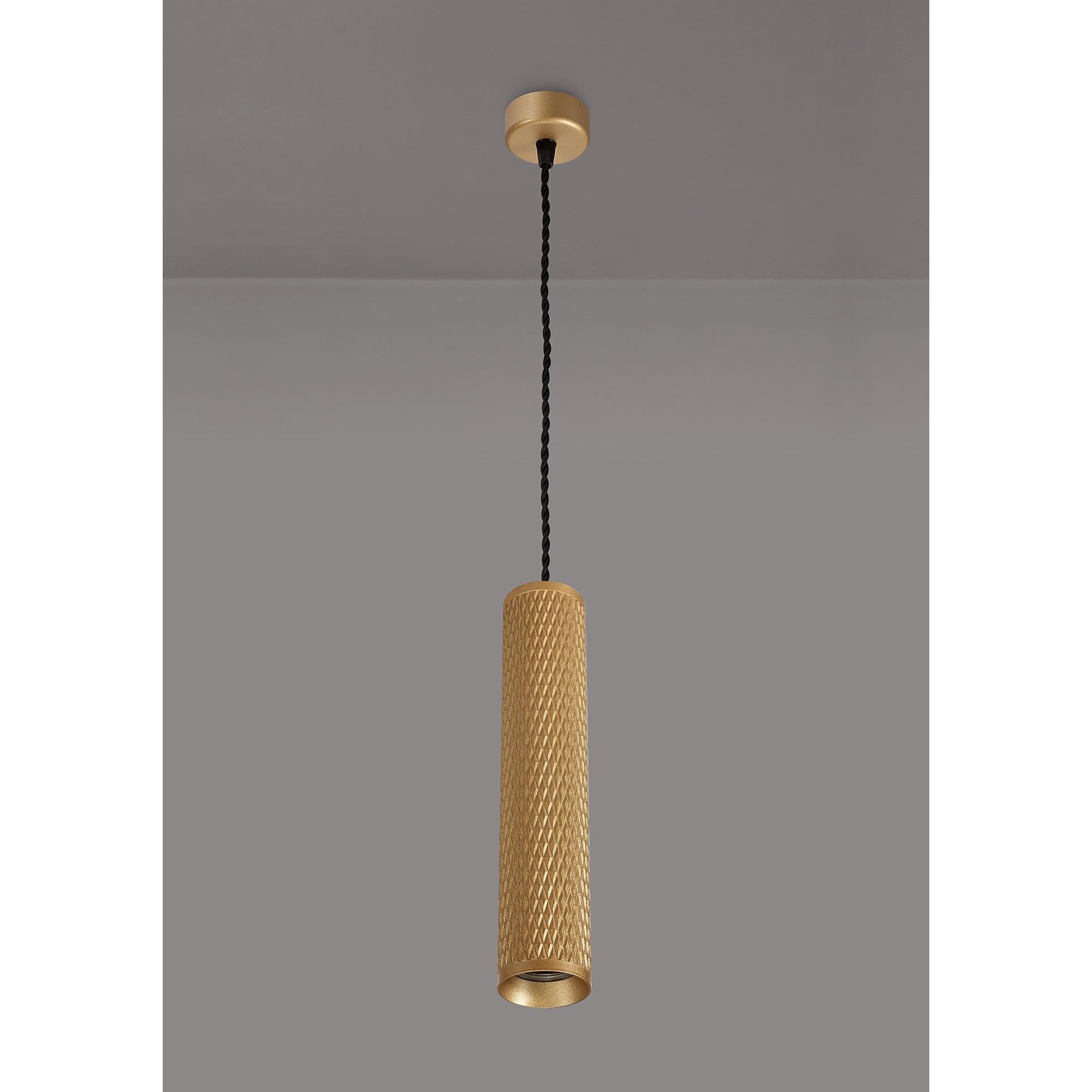 NLK02029 Stockholm 1 Light 30cm Pendant  Light Champagne Gold