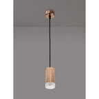 NLK02039 Stockholm 1 Light 11cm Pendant  Light Rose Gold/Acrylic Ring