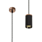 NLK02069 Stockholm 1 Light 11cm Pendant  Light Rose Gold/Sand Black