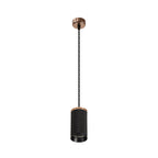NLK02069 Stockholm 1 Light 11cm Pendant  Light Rose Gold/Sand Black