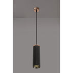 NLK02079 Stockholm 1 Light 20cm Pendant  Light Rose Gold/Sand Black