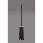 NLK02079 Stockholm 1 Light 20cm Pendant  Light Rose Gold/Sand Black