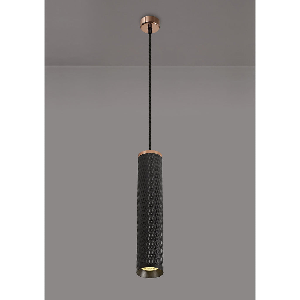 NLK02089 Stockholm 1 Light 20cm Pendant  Light Rose Gold