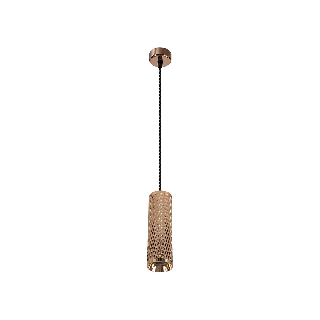 NLK02089 Stockholm 1 Light 20cm Pendant  Light Rose Gold