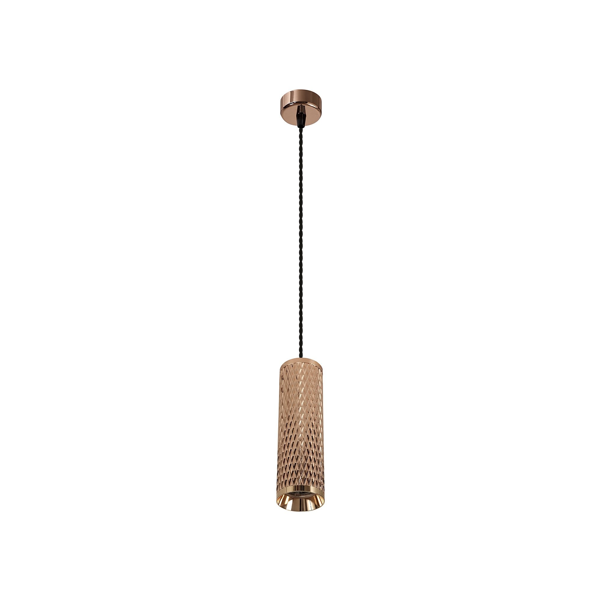 NLK02089 Stockholm 1 Light 20cm Pendant  Light Rose Gold