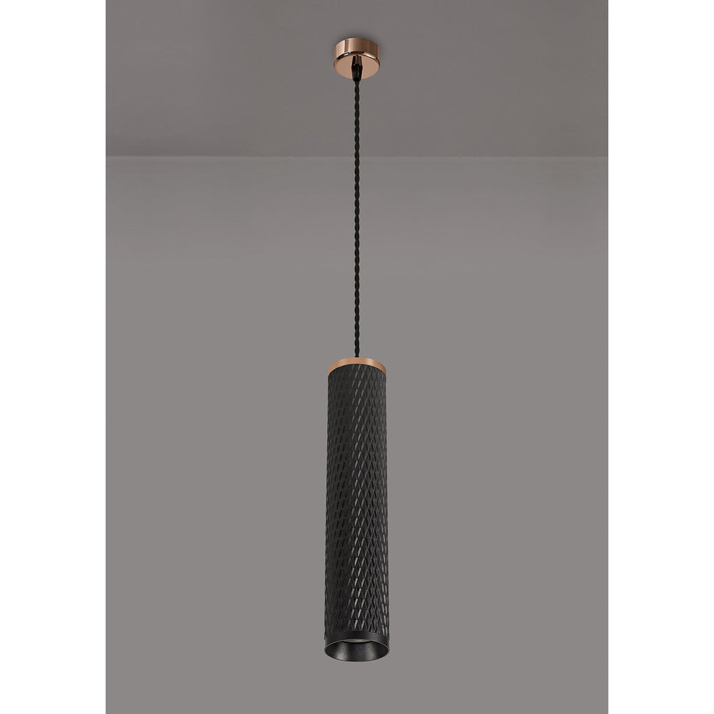 NLK02089 Stockholm 1 Light 20cm Pendant  Light Rose Gold