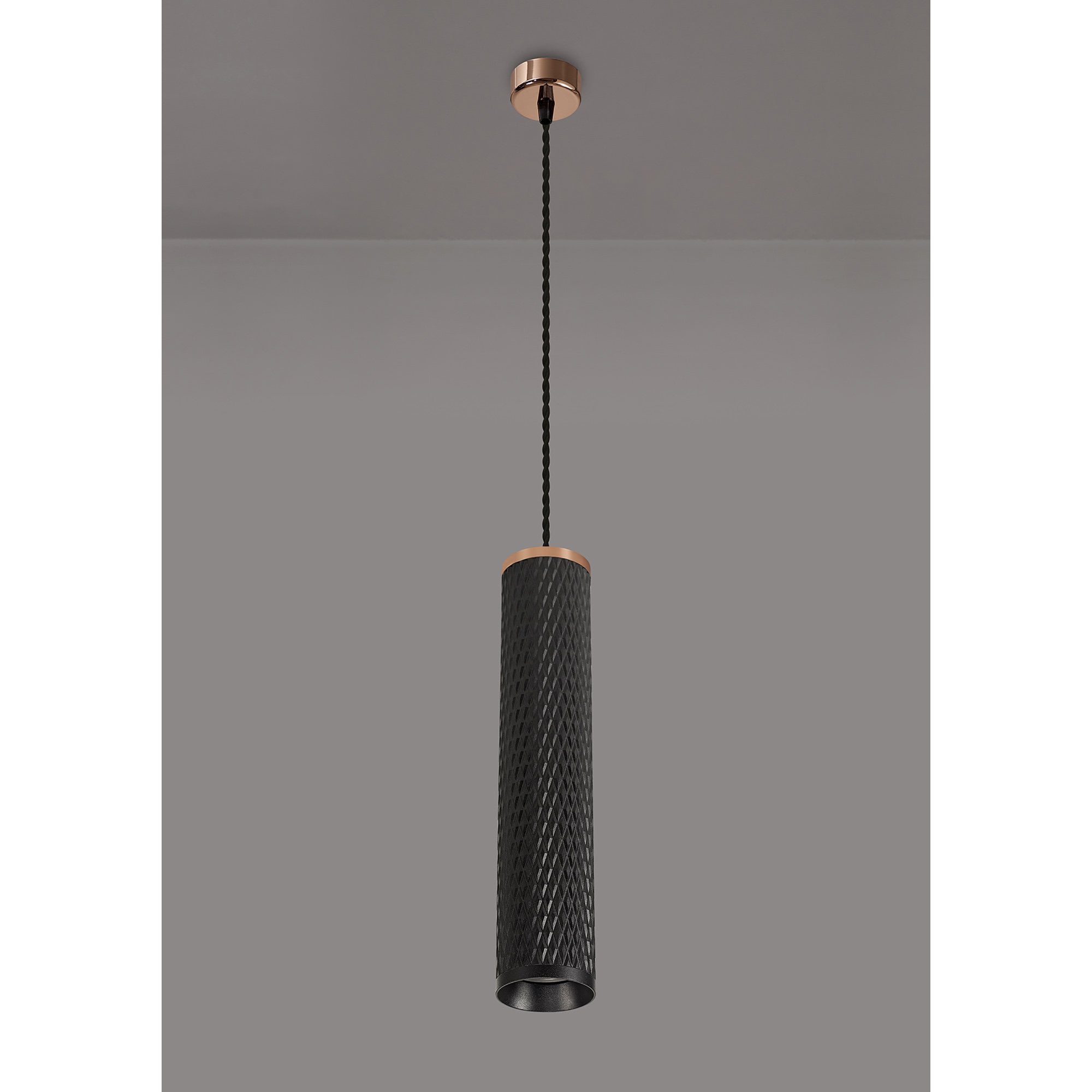 NLK02089 Stockholm 1 Light 20cm Pendant  Light Rose Gold