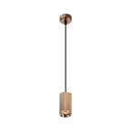 NLK02099 Stockholm 1 Light 30cm Pendant  Light Rose Gold/Sand Black