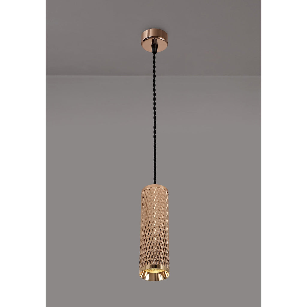 NLK02109 Stockholm 1 Light 30cm Pendant  Light Rose Gold
