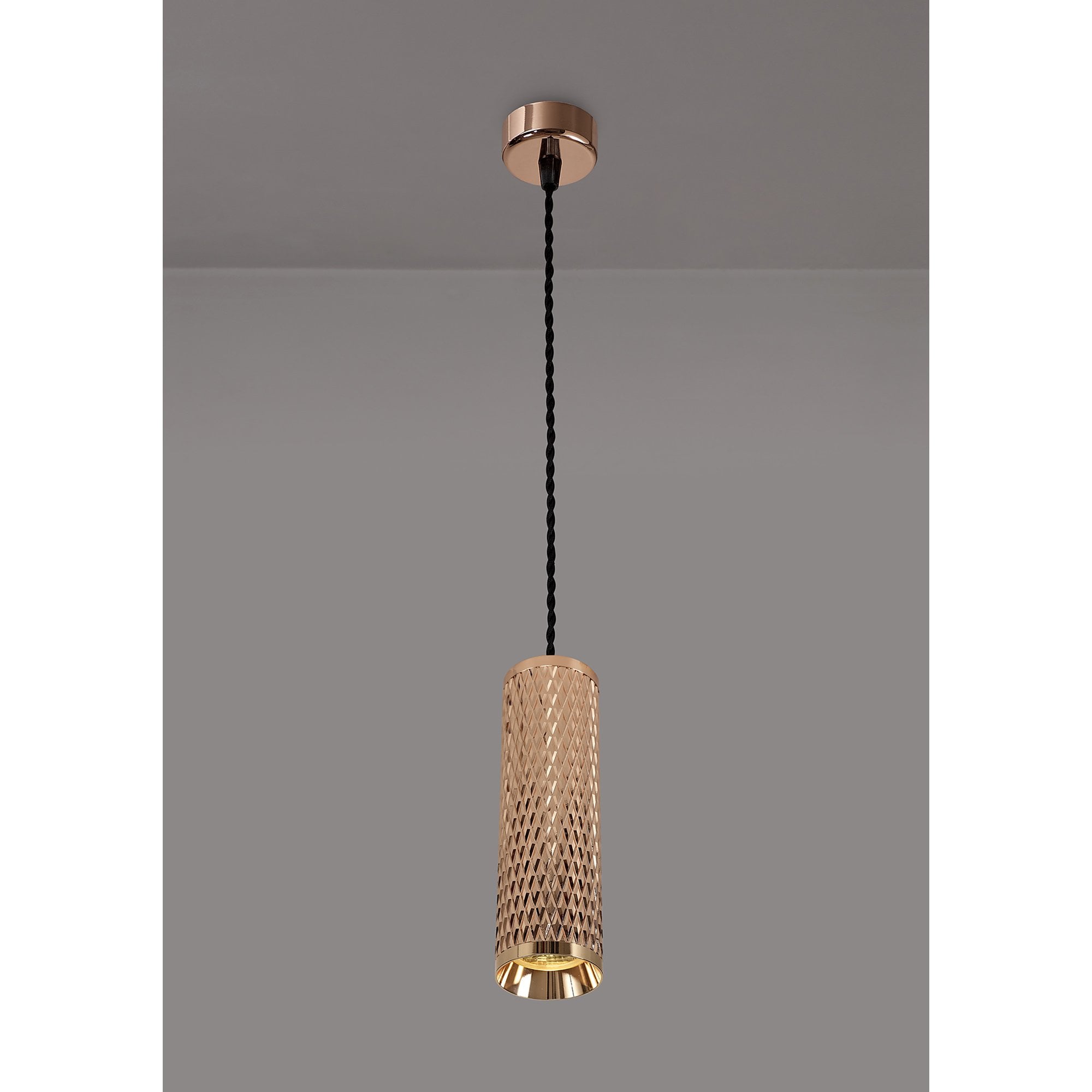 NLK02109 Stockholm 1 Light 30cm Pendant  Light Rose Gold