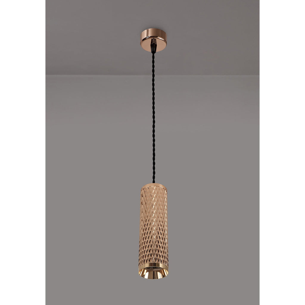 NLK02109 Stockholm 1 Light 30cm Pendant  Light Rose Gold