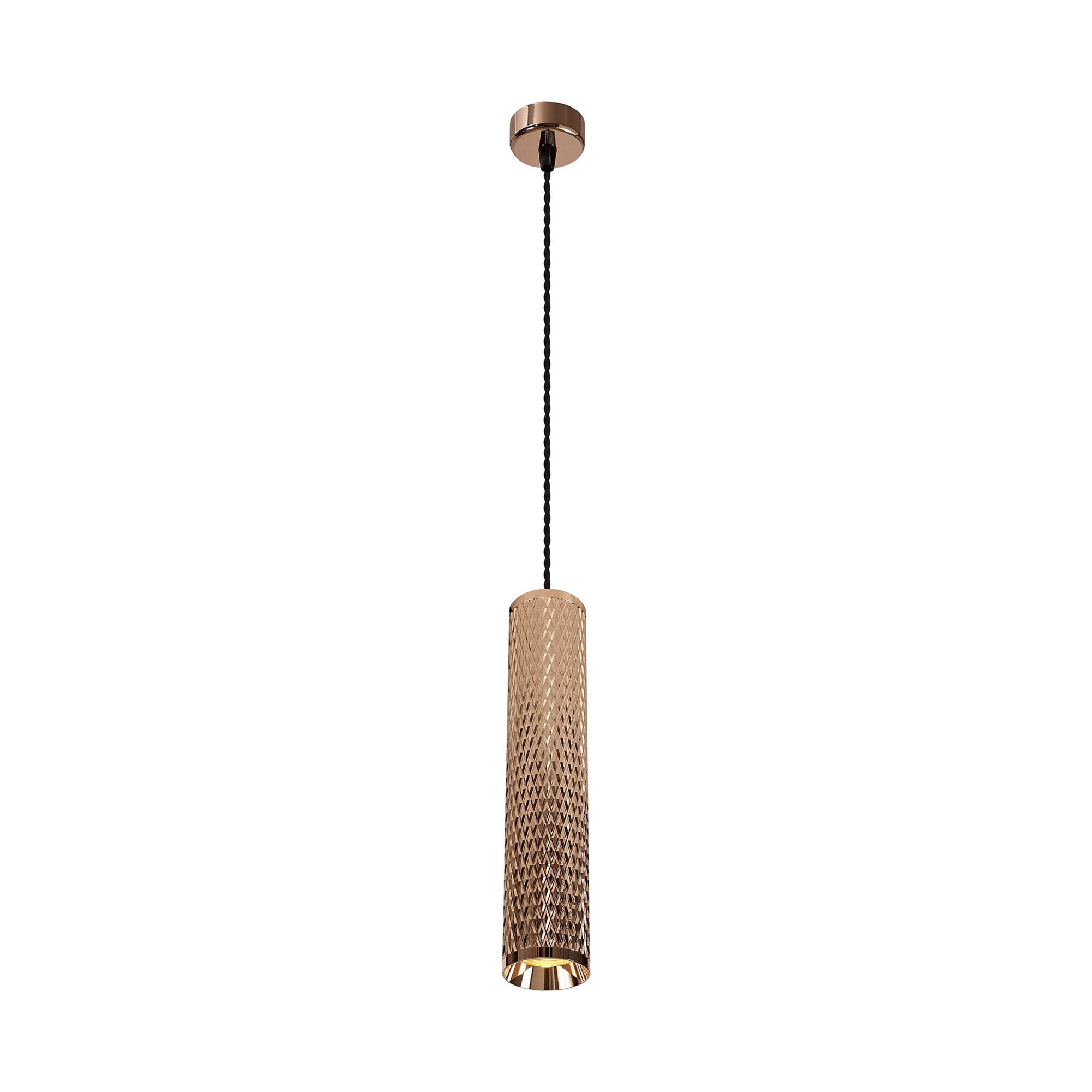 NLK02119 Stockholm 1 Light 11cm Pendant  Light Rose Gold