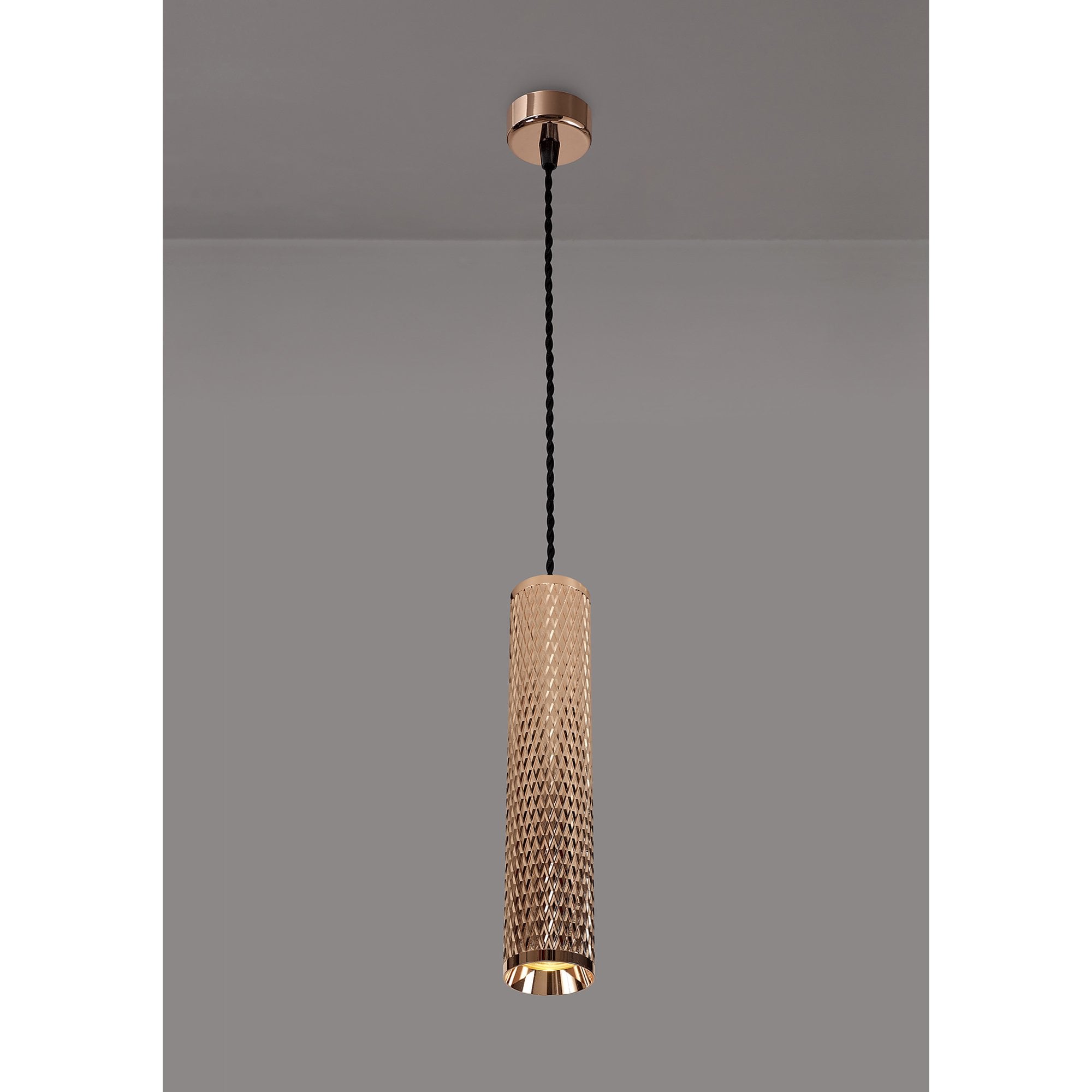 NLK02119 Stockholm 1 Light 11cm Pendant  Light Rose Gold