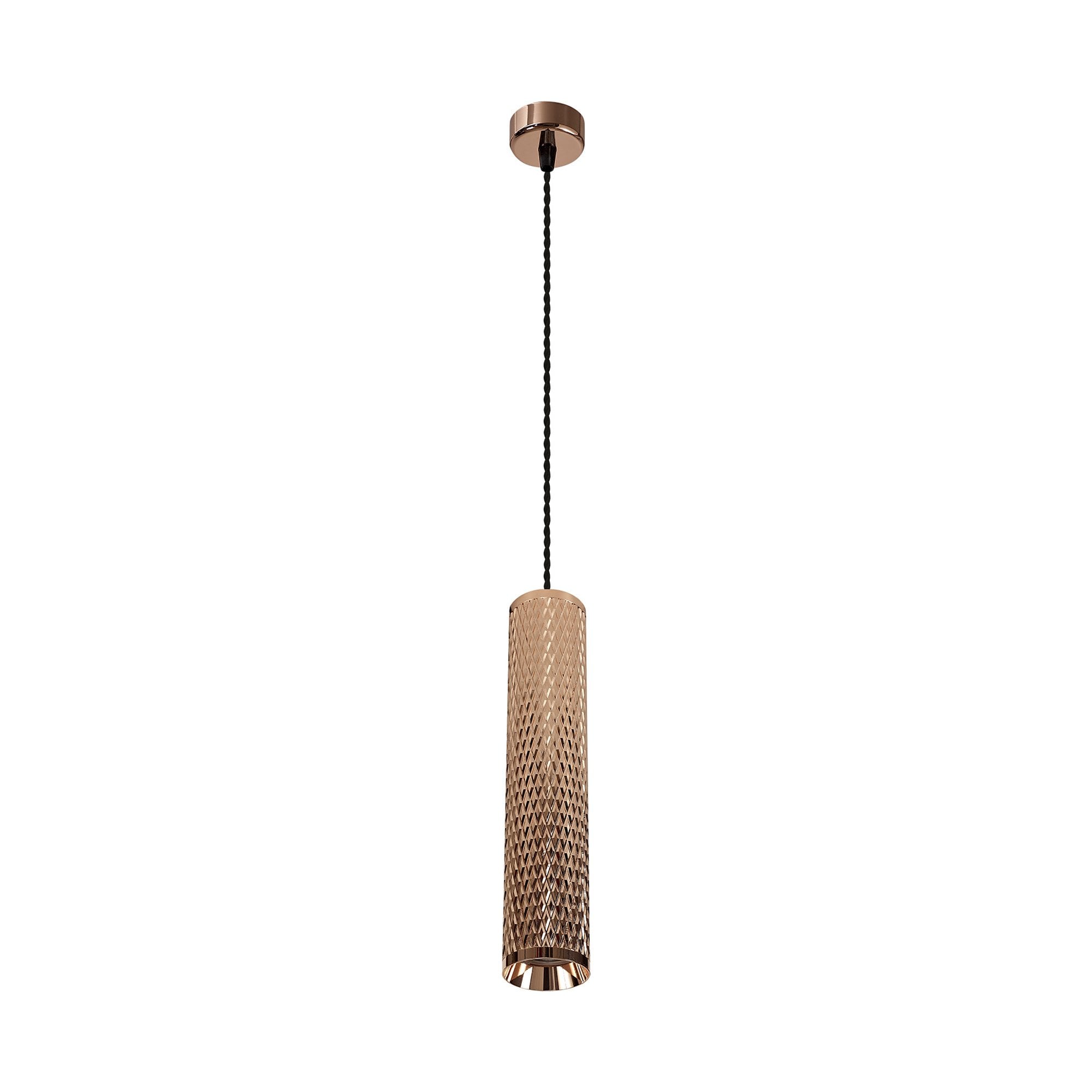 NLK02119 Stockholm 1 Light 11cm Pendant  Light Rose Gold